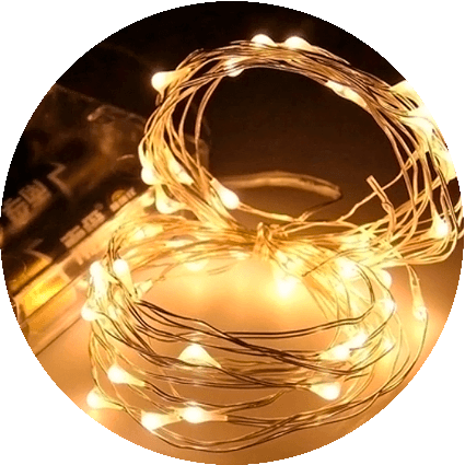 Miniatura 2 de luces navideñas alambre con pila pequeña